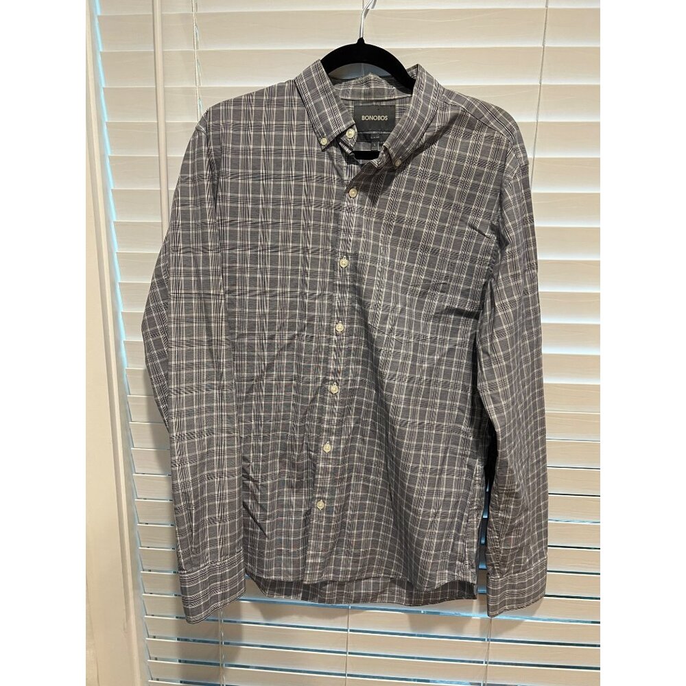 Bonobos Slim Fit Long Sleeve Button Up Shirt - Size L